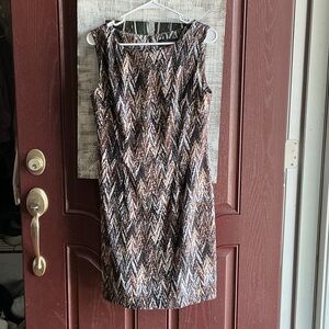 Connected Apparel Multicolor Patterned Dress